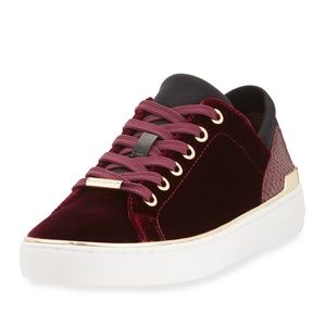 MICHAEL Michael Kors Scout Lace-Up Velvet Sneaker